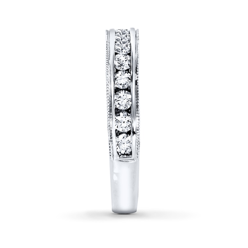 Main Image 3 of Previously Owned Diamond Wedding Band 5/8 ct tw Round-cut 14K White Gold - Size 9.5