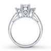 Previously Owned 3-Stone Diamond Ring 1-1/2 ct tw Princess-cut 14K White Gold