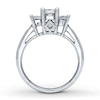 Thumbnail Image 1 of Previously Owned 3-Stone Diamond Ring 1-1/2 ct tw Princess-cut 14K White Gold - Size 11.25