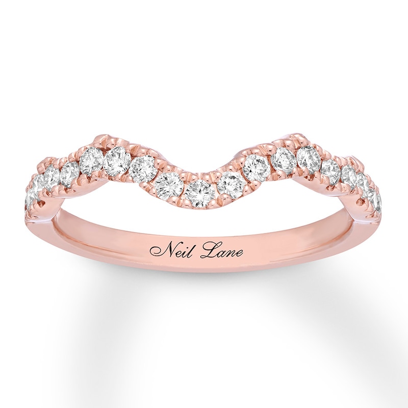 Main Image 1 of Previously Owned Neil Lane Diamond Wedding Band 1/3 ct tw Round-cut 14K Rose Gold - Size 8