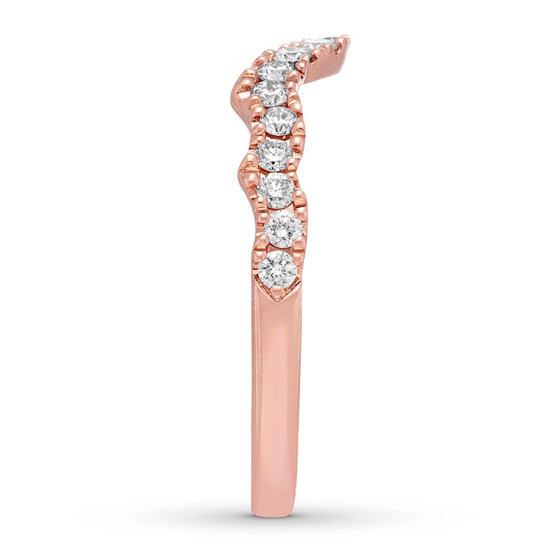 Main Image 3 of Previously Owned Neil Lane Diamond Wedding Band 1/3 ct tw Round-cut 14K Rose Gold - Size 8