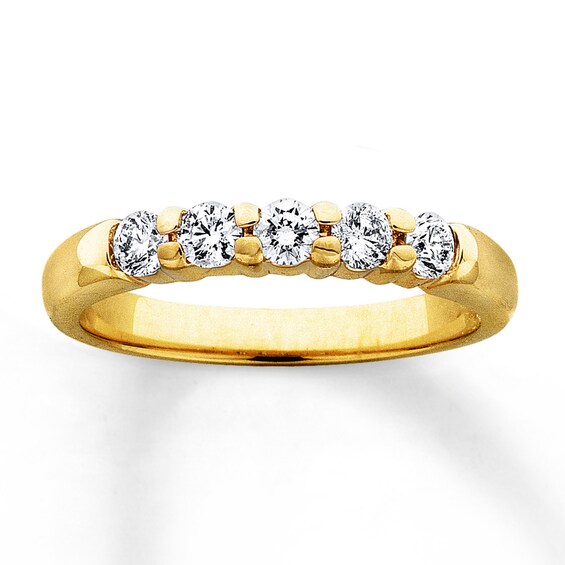 Previously Owned Diamond Anniversary Band 1/2 ct tw Round-cut 14K Yellow Gold Size 9.75