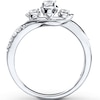 Previously Owned 3-Stone Diamond Engagment Ring 1/3 ct tw Round-cut 10K White Gold