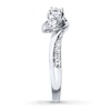 Previously Owned 3-Stone Diamond Engagment Ring 1/3 ct tw Round-cut 10K White Gold