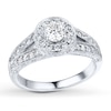 Previously Owned Diamond Engagement Ring 5/8 ct tw Round-cut 14K White Gold