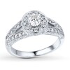 Thumbnail Image 1 of Previously Owned Diamond Engagement Ring 5/8 ct tw Round-cut 14K White Gold Size 11.25