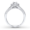 Thumbnail Image 2 of Previously Owned Diamond Engagement Ring 5/8 ct tw Round-cut 14K White Gold Size 11.25