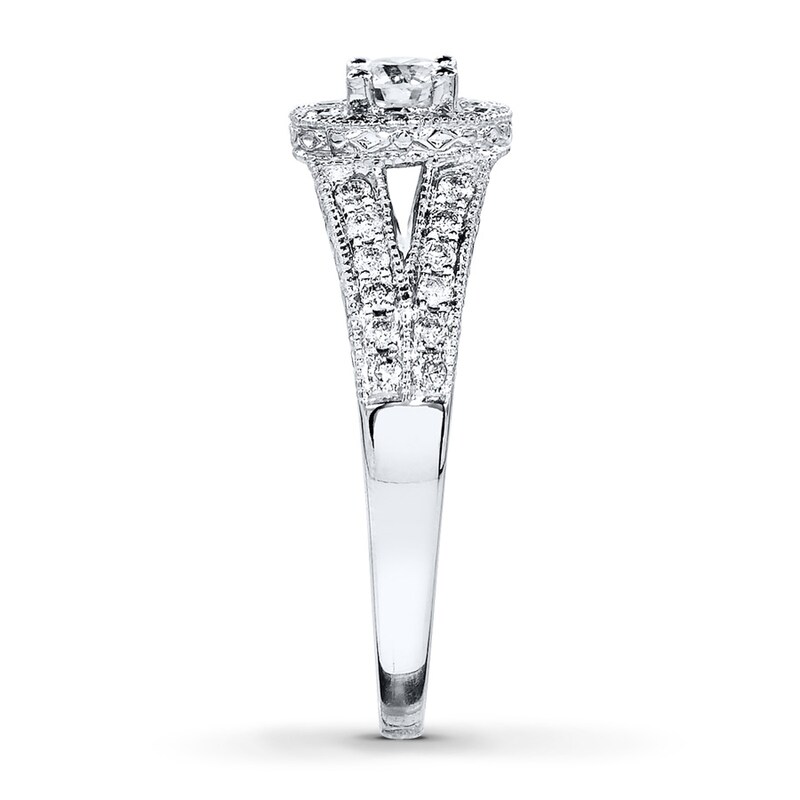 Main Image 3 of Previously Owned Diamond Engagement Ring 5/8 ct tw Round-cut 14K White Gold Size 11.25