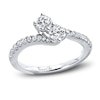 Thumbnail Image 1 of Previously Owned Ever Us Two-Stone Anniversary Ring 3/4 ct tw Round-cut Diamonds 14K White Gold - Size 11.5