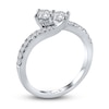 Thumbnail Image 2 of Previously Owned Ever Us Two-Stone Anniversary Ring 3/4 ct tw Round-cut Diamonds 14K White Gold - Size 11.5