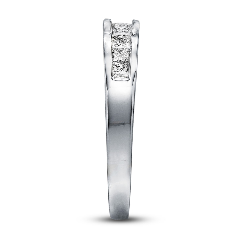 Previously Owned Diamond Anniversry Band 1/2 ct tw Princess-cut 14K White Gold - Size 10.5