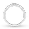 Thumbnail Image 2 of Previously Owned Diamond Tiara Wedding Band 1/10 ct tw Round-cut 10K White Gold - Size 11.25