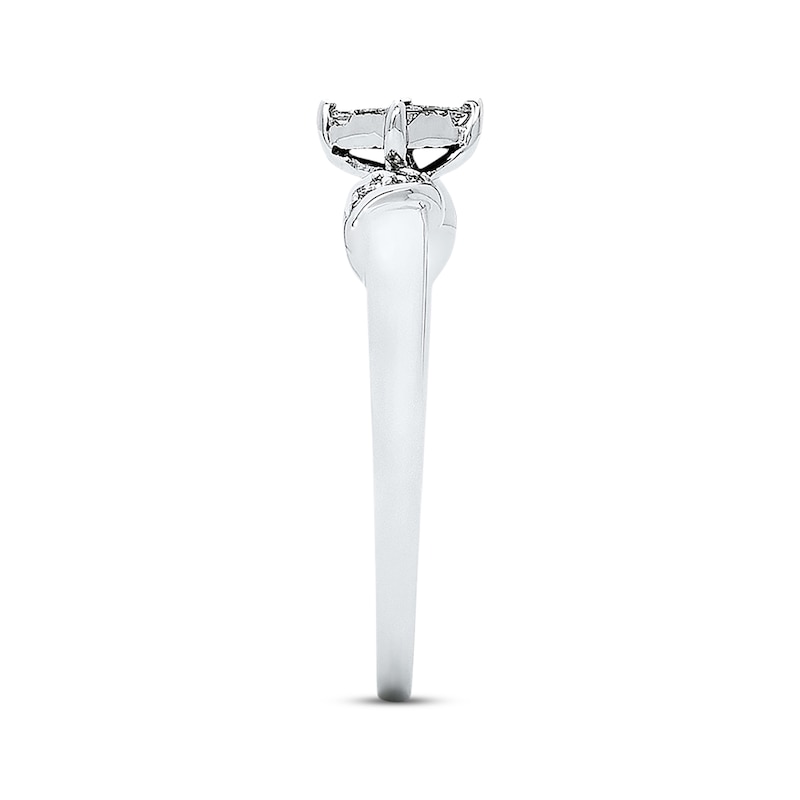 Main Image 2 of Previously Owned Diamond Promise Ring 1/6 ct tw Princess-cut 14K White Gold - Size 9.5