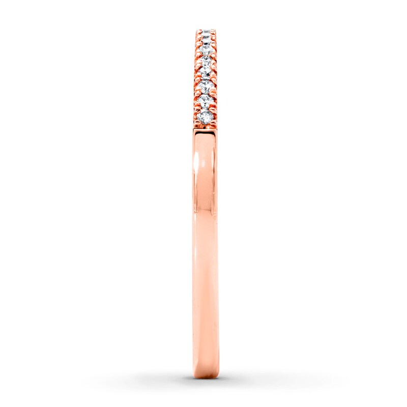 Previously Owned Diamond Wedding Band 1/10 ct tw Round-cut 14K Rose Gold