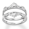 Thumbnail Image 0 of Previously Owned Diamond Insert Ring 1/4 ct tw Round-cut 14K White Gold - Size 10.75
