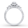 Thumbnail Image 1 of Previously Owned Neil Lane Engagement Ring 1-3/8 ct tw Marquise & Round-cut Diamonds 14K White Gold - Size 9