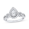 Thumbnail Image 1 of Previously Owned Neil Lane Bridal Ring 7/8 ct tw Pear & Round-cut Diamonds 14K White Gold Size 10