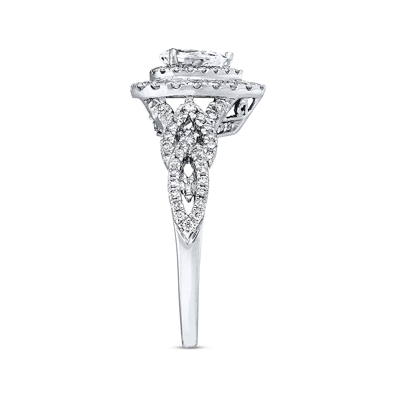 Main Image 2 of Previously Owned Neil Lane Bridal Ring 7/8 ct tw Pear & Round-cut Diamonds 14K White Gold Size 10