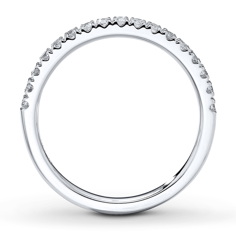 Main Image 2 of Previously Owned Diamond Anniversary Band 1/4 ct tw Round-cut 14K White Gold - Size 10.5
