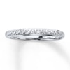 Previously Owned Diamond Wedding Band Round-cut 10K White Gold