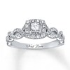 Thumbnail Image 1 of Previously Owned Neil Lane Engagement Ring 5/8 ct tw Princess & Round-cut 14K White Gold - Size 3.5