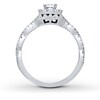 Thumbnail Image 2 of Previously Owned Neil Lane Engagement Ring 5/8 ct tw Princess & Round-cut 14K White Gold - Size 3.5