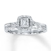 Thumbnail Image 0 of Previously Owned Diamond Ring 1/6 ct tw Princess & Round-cut Sterling Silver - Size 5