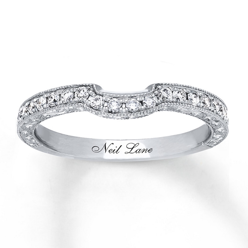 Previously Owned Neil Lane Wedding Band 1/3 ct tw Round-cut Diamonds 14K White Gold - Size 5