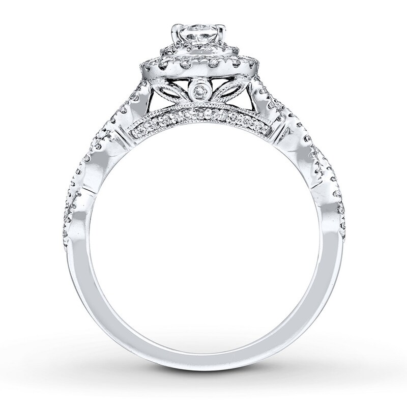 Main Image 2 of Previously Owned Neil Lane Diamond Engagement Ring 1-1/6 ct tw Oval & Round-cut 14K White Gold Size 4