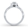Thumbnail Image 2 of Previously Owned Neil Lane Engagement Ring 3/4 ct tw Pear & Round-cut Diamonds 14K White Gold Size 3.25