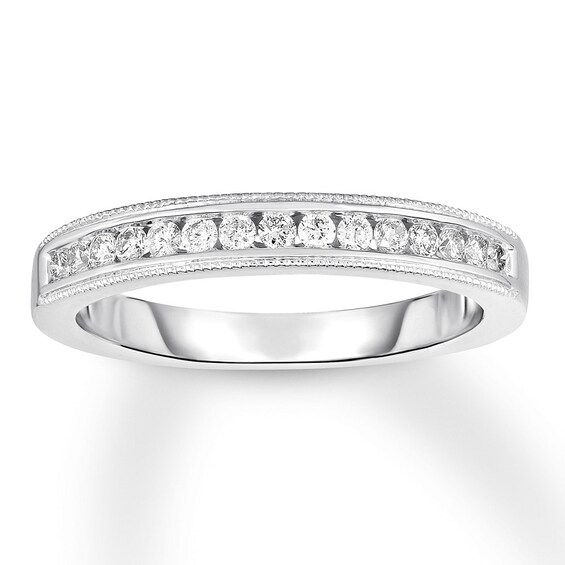 Previously Owned Diamond Wedding Band 1/4 ct tw Round-cut 14K White Gold Size
