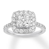 Thumbnail Image 1 of Previously Owned Diamond Engagement Ring 1-3/8 ct tw Round-cut 14K White Gold Size 9.75