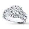 Thumbnail Image 1 of Previously Owned Diamond Engagement Ring 2 ct tw Princess & Round-cut 14K White Gold - Size 10.25