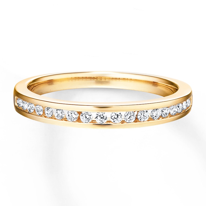 Main Image 4 of Previously Owned Diamond Wedding Band 1/5 ct tw Round-cut 14K Yellow Gold - Size 10.5