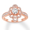 Previously Owned Diamond Engagement Ring 7/8 ct tw Round-cut 14K Rose Gold