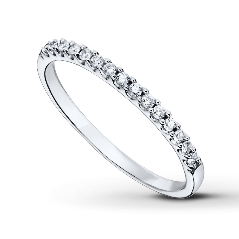 Previously Owned Diamond Anniversary Band 1/6 ct tw Round-cut 14K White Gold - Size 9.5