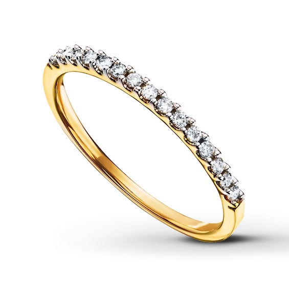 Previously Owned Diamond Anniversary Band 1/6 ct tw Round-cut 14K Yellow Gold Size 4