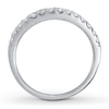 Previously Owned Wedding Band 1/3 ct tw Round-cut Diamonds 14K White Gold