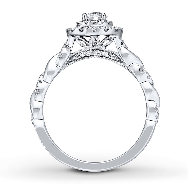 Previously Owned Neil Lane Engagement Ring 3/4 ct tw Round-cut Diamonds 14K White Gold - Size 4.25