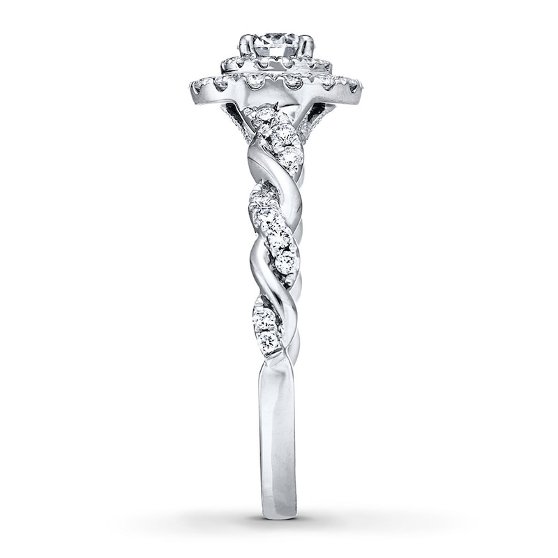 Previously Owned Neil Lane Engagement Ring 3/4 ct tw Round-cut Diamonds 14K White Gold - Size 4.25