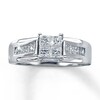 Thumbnail Image 1 of Previously Owned Diamond Engagement Ring 1 ct tw Princess-cut 14K White Gold Size 4