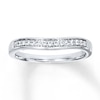 Thumbnail Image 1 of Previously Owned Diamond Wedding Band 1/8 ct tw Round-cut 14K White Gold - Size 10.25
