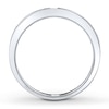 Thumbnail Image 2 of Previously Owned Diamond Wedding Band 1/8 ct tw Round-cut 14K White Gold - Size 10.25