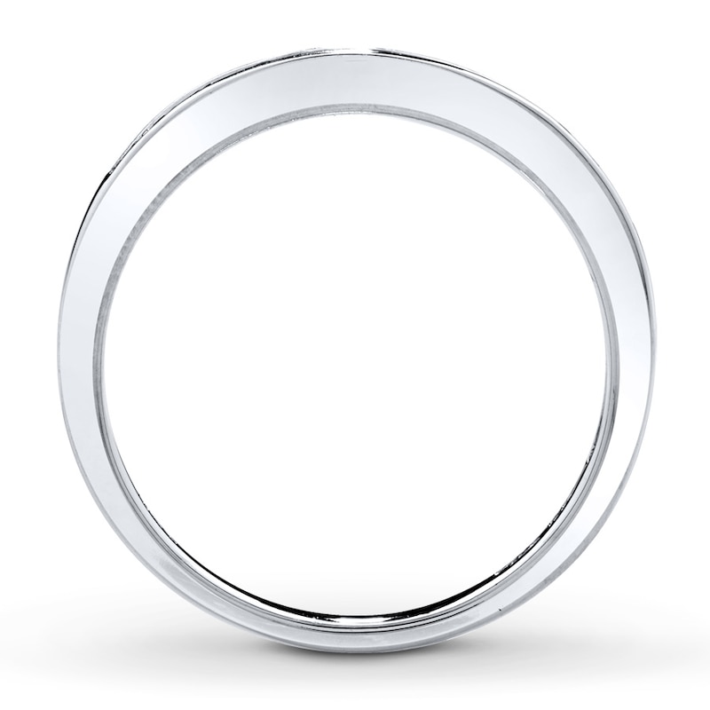 Main Image 2 of Previously Owned Diamond Wedding Band 1/8 ct tw Round-cut 14K White Gold - Size 10.25