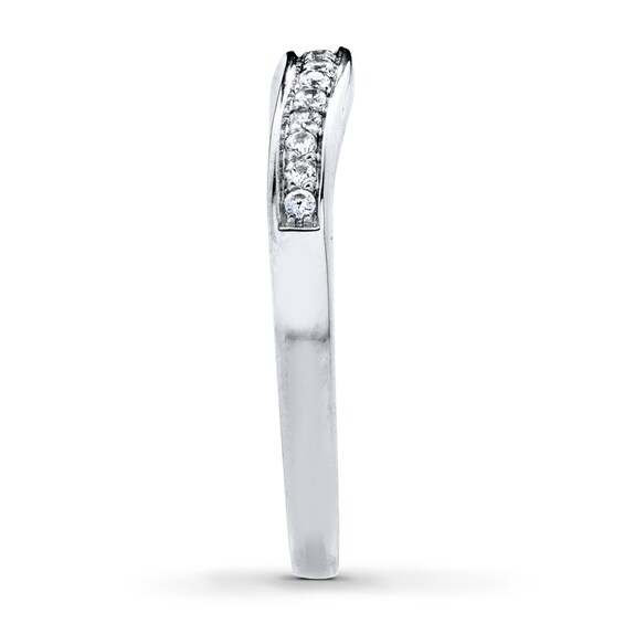 Thumbnail Image 3 of Previously Owned Diamond Wedding Band 1/8 ct tw Round-cut 14K White Gold Size 10.25