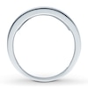 Thumbnail Image 2 of Previously Owned Men's Diamond Wedding Band 1/2 ct tw Square-cut 14K White Gold - Size 6.75