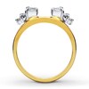 Thumbnail Image 1 of Previously Owned Diamond Enhancer Ring 1/2 ct tw Baguette & Round-cut 14K Yellow Gold - Size 4.25