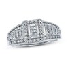 Thumbnail Image 0 of Previously Owned Diamond Fashion Ring 3/8 ct tw Princess & Round-cut 10K White Gold - Size 10.25