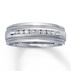 Thumbnail Image 1 of Previously Owned Men's Diamond Band 1/4 ct tw Round-cut 14K White Gold - Size 6