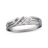 Thumbnail Image 1 of Previously Owned Men's Diamond Wedding Band 1/20 ct tw Round-cut 10K White Gold Size 7